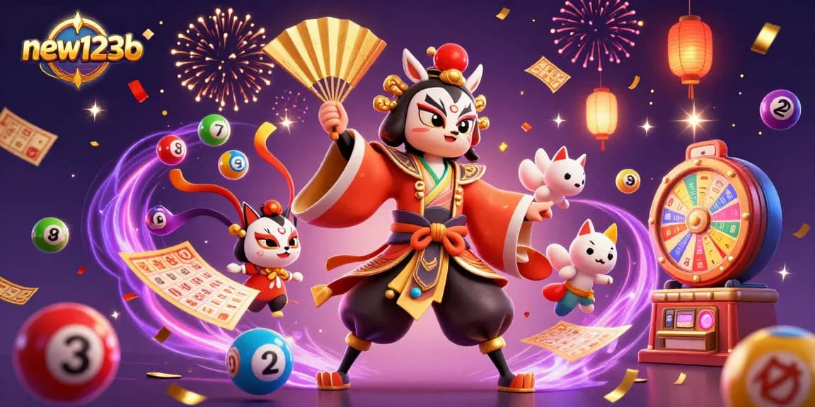 Engage with new123b's vibrant lottery experience filled with dynamic gaming elements and festive energy.