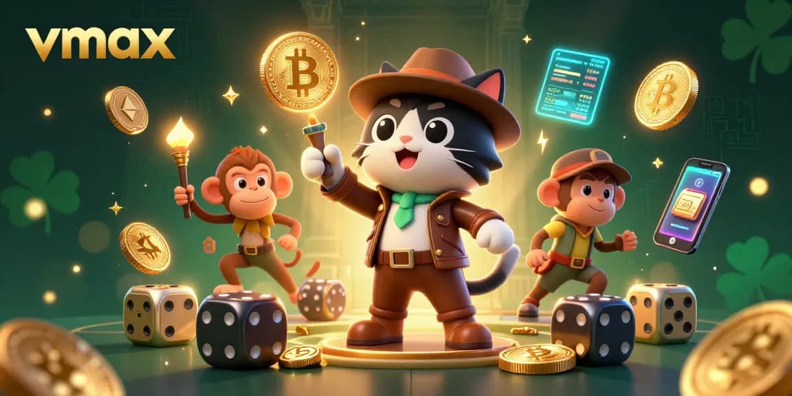 Experience exhilarating games with vmax as the explorer cat unveils casino treasures.