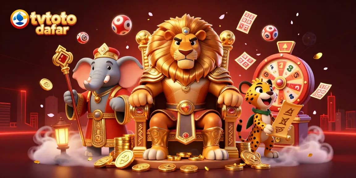 Experience thrilling wins with tvtoto daftar as a lottery scene unfolds with characters and game elements.