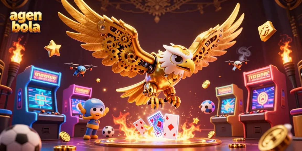 Experience thrilling sports betting with agen bola and dynamic gameplay elements in a vibrant scene.