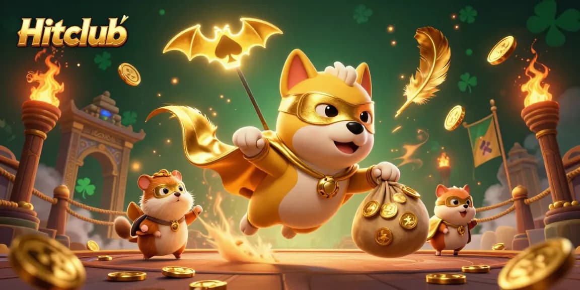 Experience exciting wins at Hitclub as the superhero dog flies for cash prizes in this energetic 3D scene.