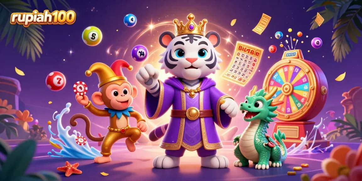 Experience the excitement of gambling with rupiah100 in this vibrant 3D illustration featuring engaging characters and dynamic casino elements.