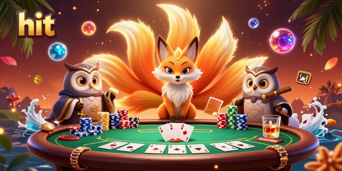 Experience the thrill of hit games at Hit Club with vibrant poker elements and magical characters.