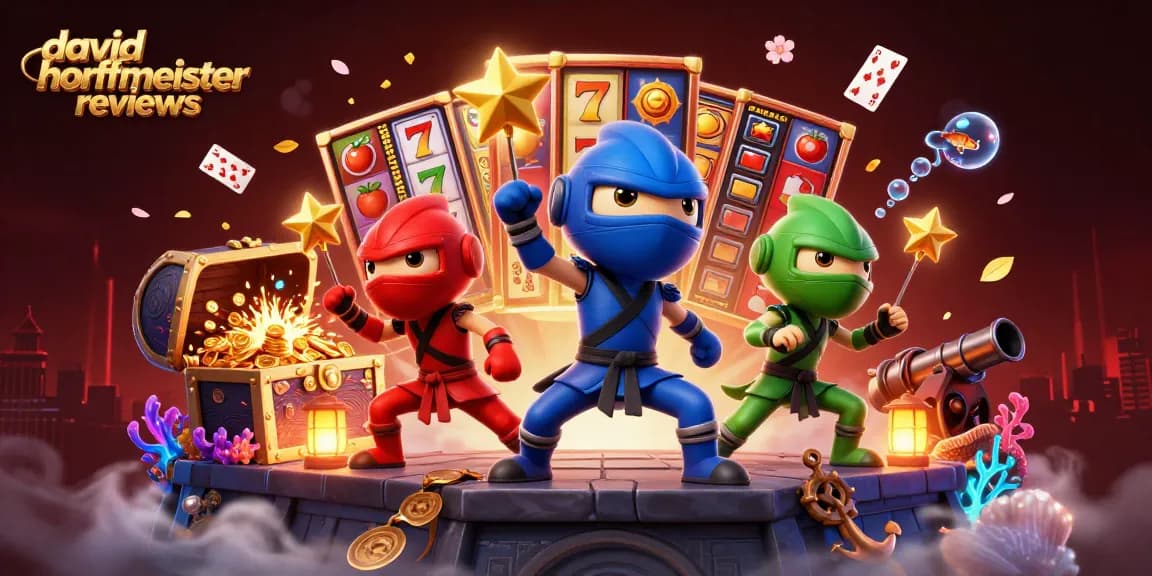 Experience dynamic david hoffmeister reviews as chameleon ninjas triumph in a vibrant casino scene.