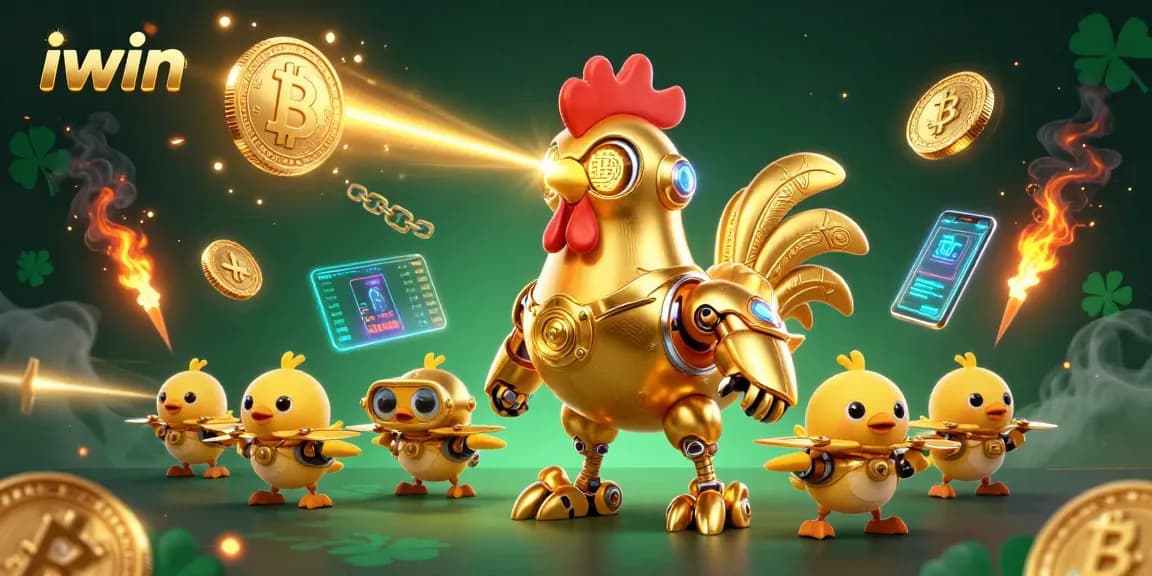 Experience thrilling gameplay with iwin's dynamic casino adventures featuring robots and cryptocurrency elements.