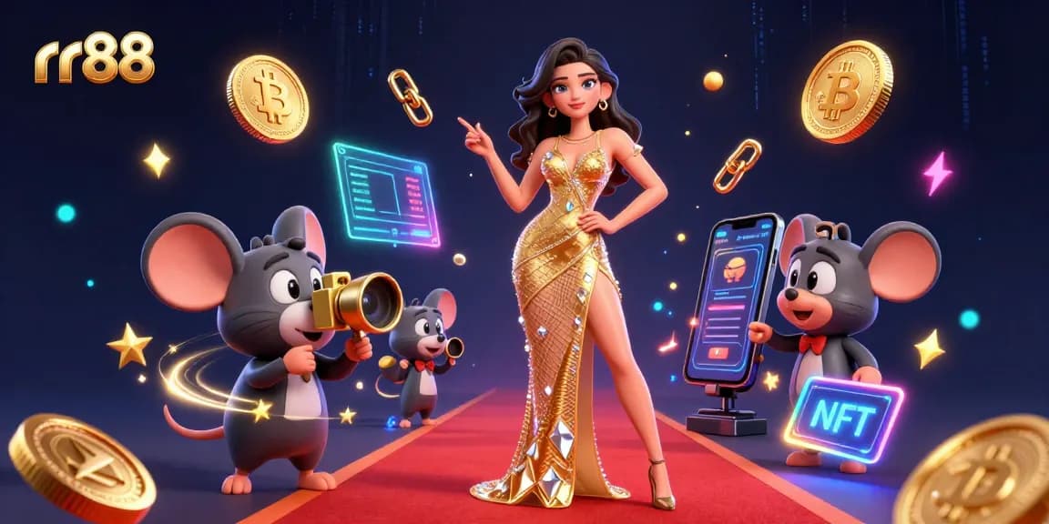 Experience thrilling gaming action at rr88 with vibrant 3D characters and crypto elements.