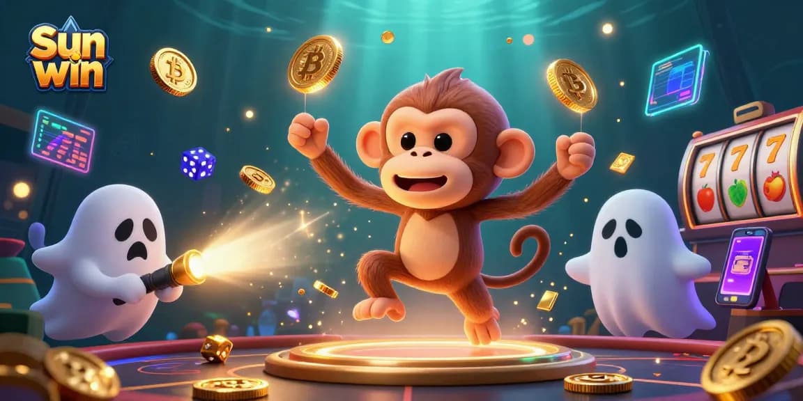 Engage in the excitement of the Sun win casino with a playful ghost-hunter puppy and a juggling poltergeist monkey.