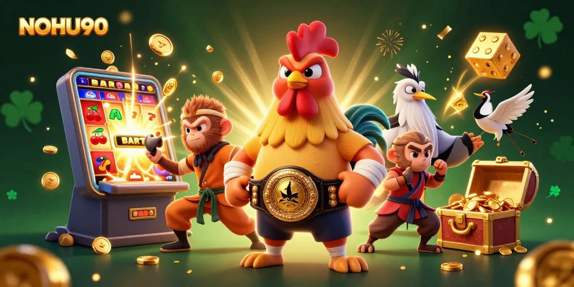 Engage in exciting gaming at NOHU90 featuring vibrant casino action with jackpots and characters.