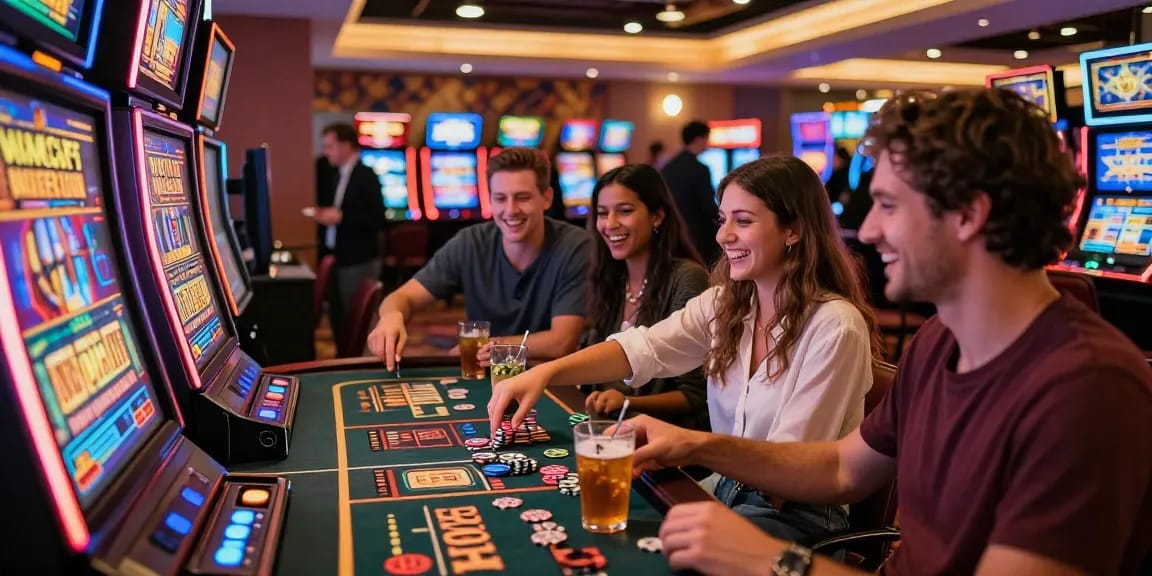 Gorabet'te slot makineleriyle arkadaşlarla keyifli anlar