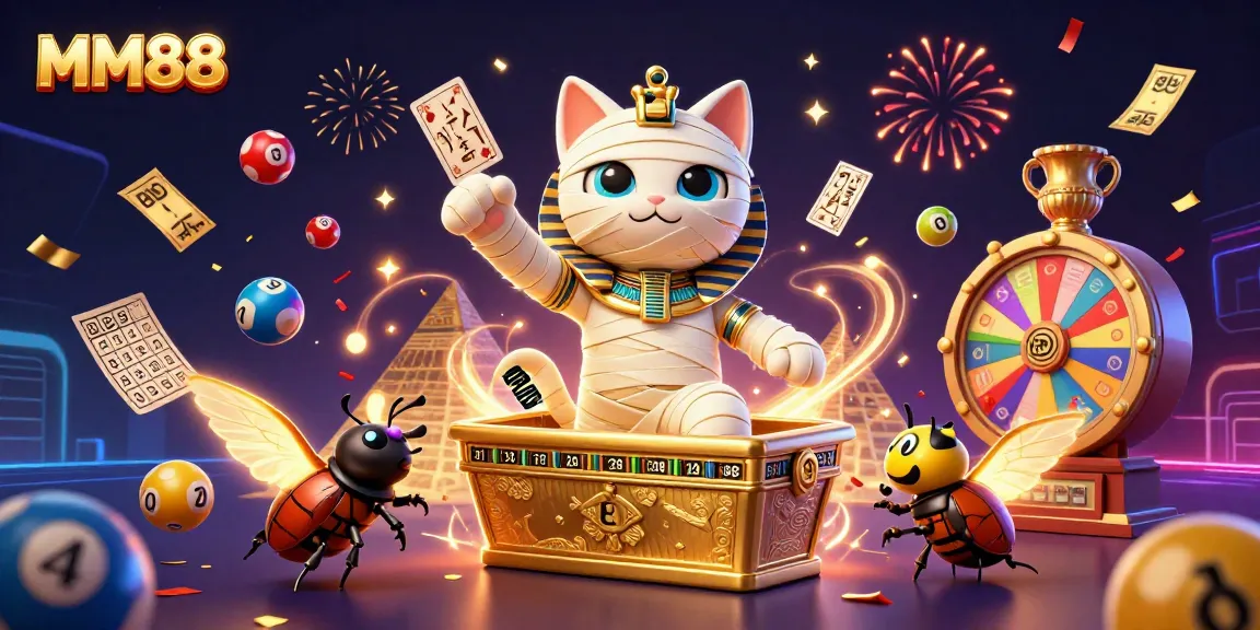 Play thrilling games at MM88 with exciting Egyptian-themed visuals and vibrant lottery elements.