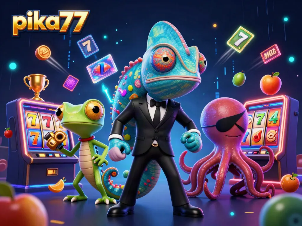 Experience exciting slot gameplay with pika77 featuring dynamic characters and game elements.