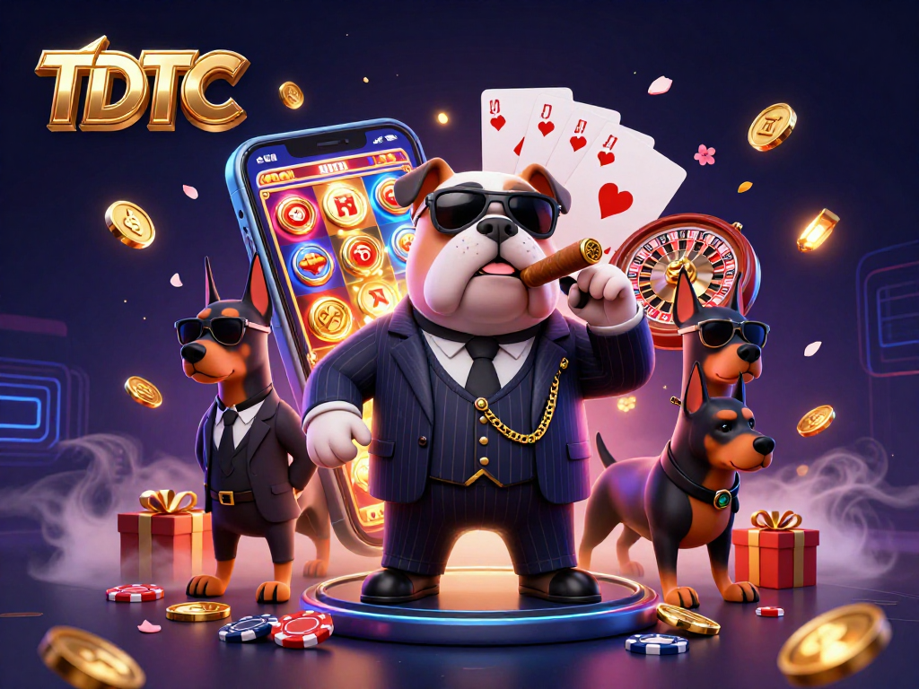 Join the TDTC experience with a vibrant 3D illustration of casino excitement and winning themes.