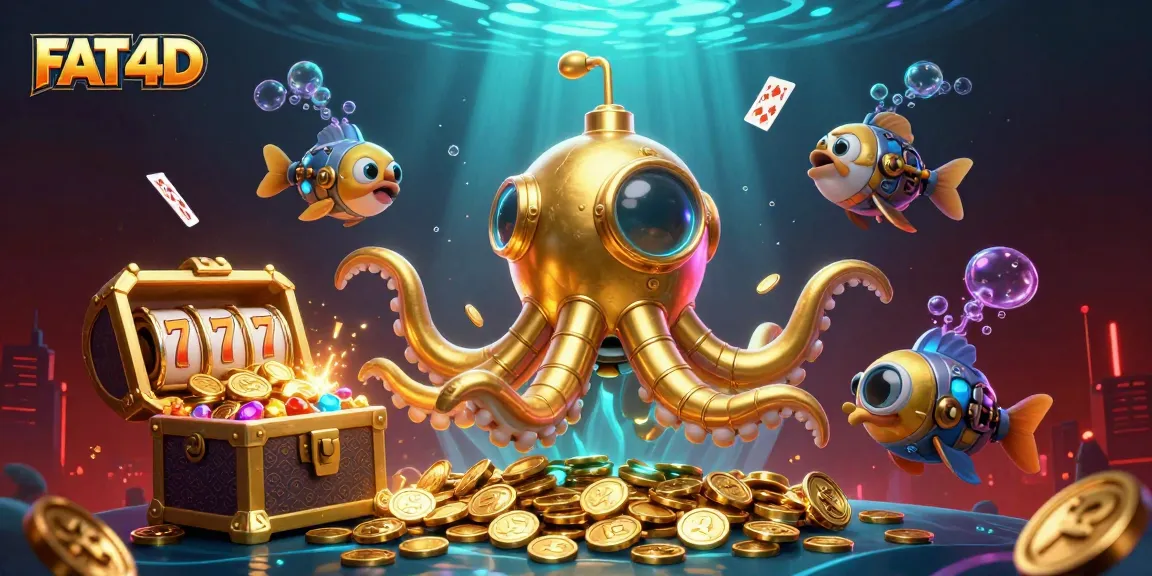 Explore winning strategies with FAT4D through vibrant underwater gambling elements and slot machines.
