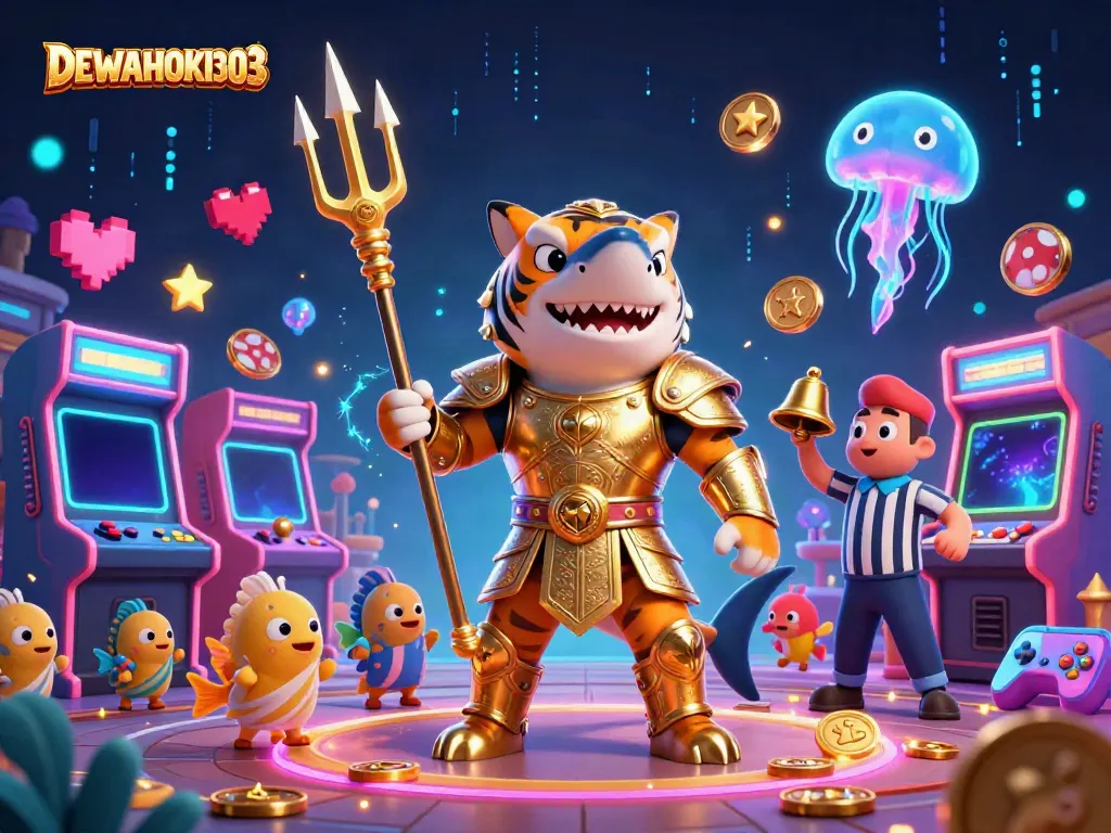 DEWAHOKI303 menyajikan slot gacor dengan elemen permainan kasino memukau dalam ilustrasi 3D.
