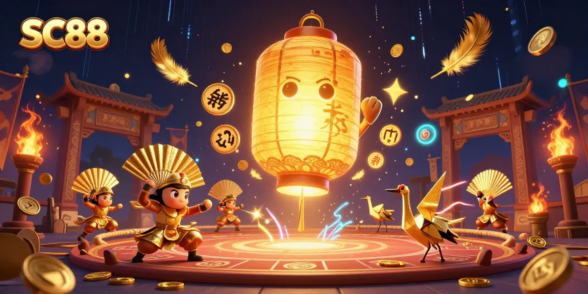 SC88's thrilling night market casino scene with golden lantern spirit lighting up the action.
