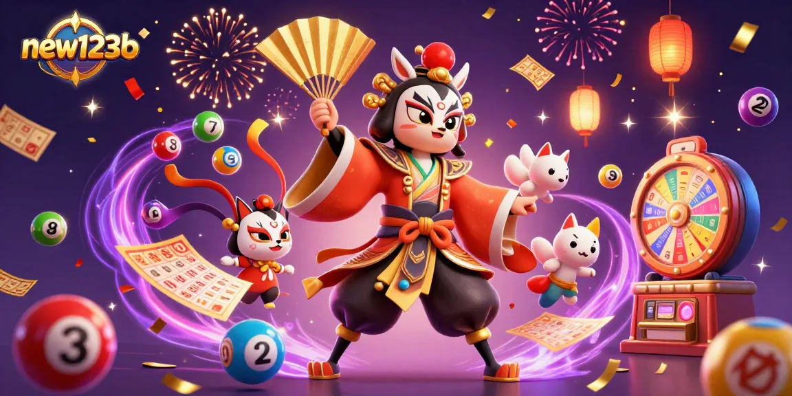Engage with new123b's vibrant lottery experience filled with dynamic gaming elements and festive energy.