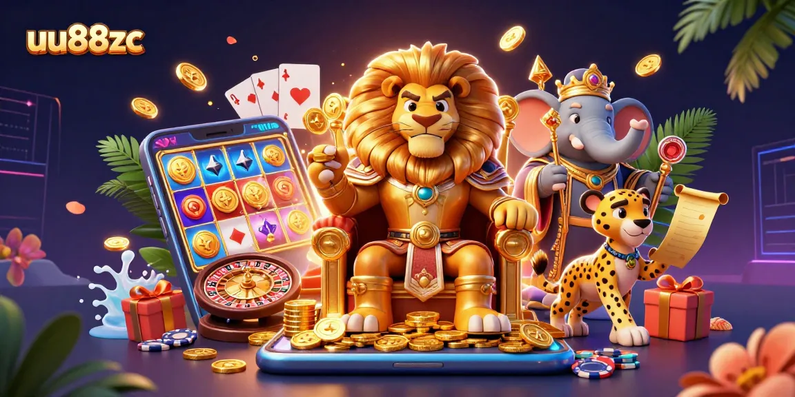 Win big at uu88zc with this vibrant 3D casino scene featuring exciting gaming elements.