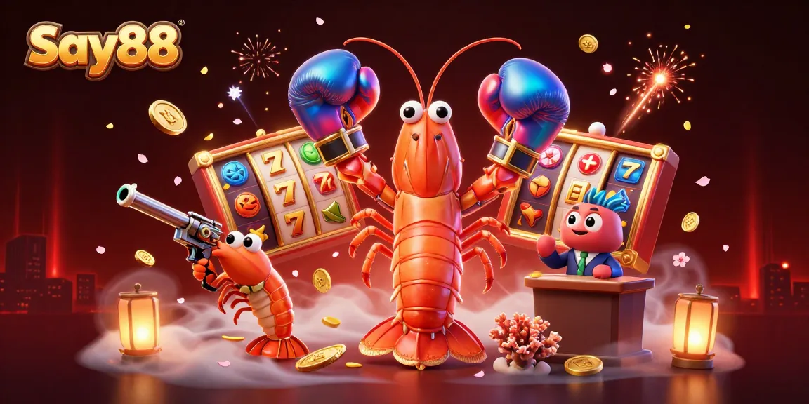 Spin for jackpots at say88 with dynamic slots and lively characters in a vibrant casino scene.
