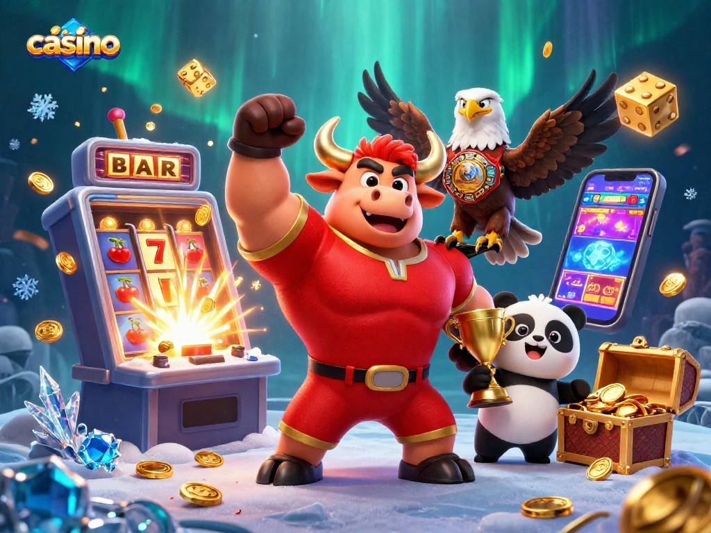 Experience vibrant casino excitement with jackpot elements and engaging characters.