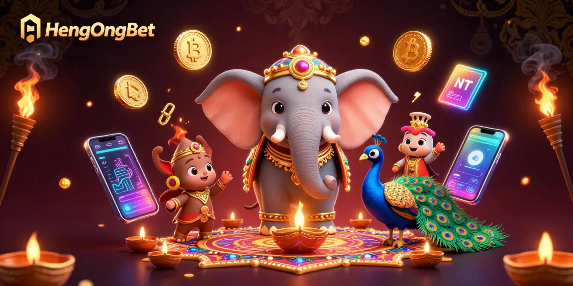 Experience dynamic gaming excitement with HengOngBet's vibrant 3D casino illustration featuring rich elements.
