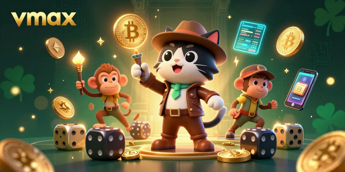 Experience exhilarating games with vmax as the explorer cat unveils casino treasures.