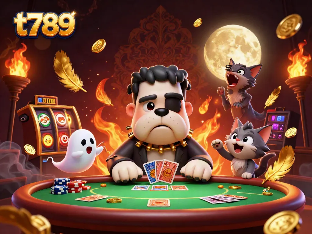 Engaging scene of t789 casino with characters and vibrant game elements depicting excitement and stakes.