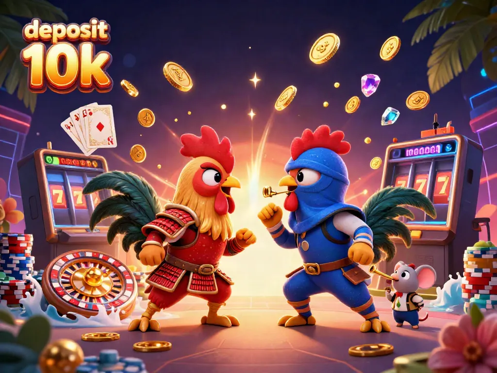 Slot online deposit 10k dengan kemenangan maksimal, dua ayam bertanding di arena