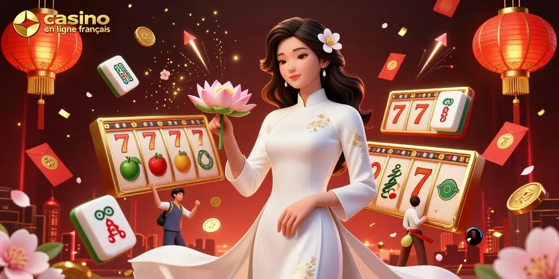Découvrez un jeu palpitant avec le casino en ligne francais, mettant en avant des visuels asiatiques élégants et des éléments de machines à sous excitants.