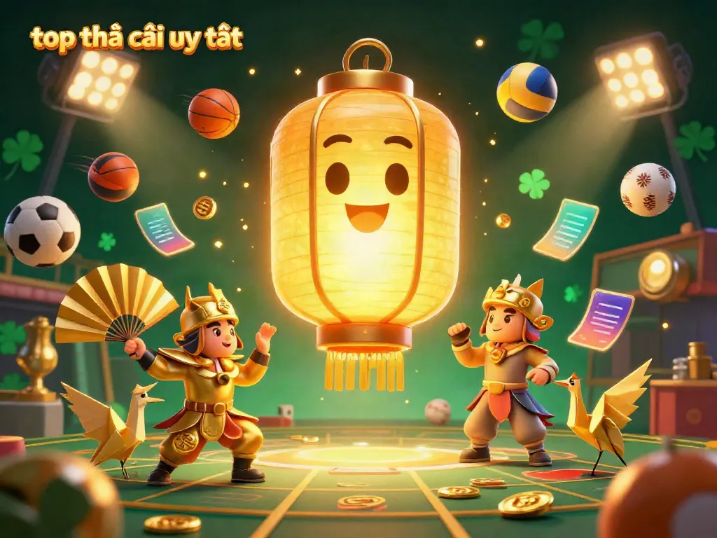 Engage with the top nhà cái uy tín through an energetic 3D casino scene with dynamic sports elements.
