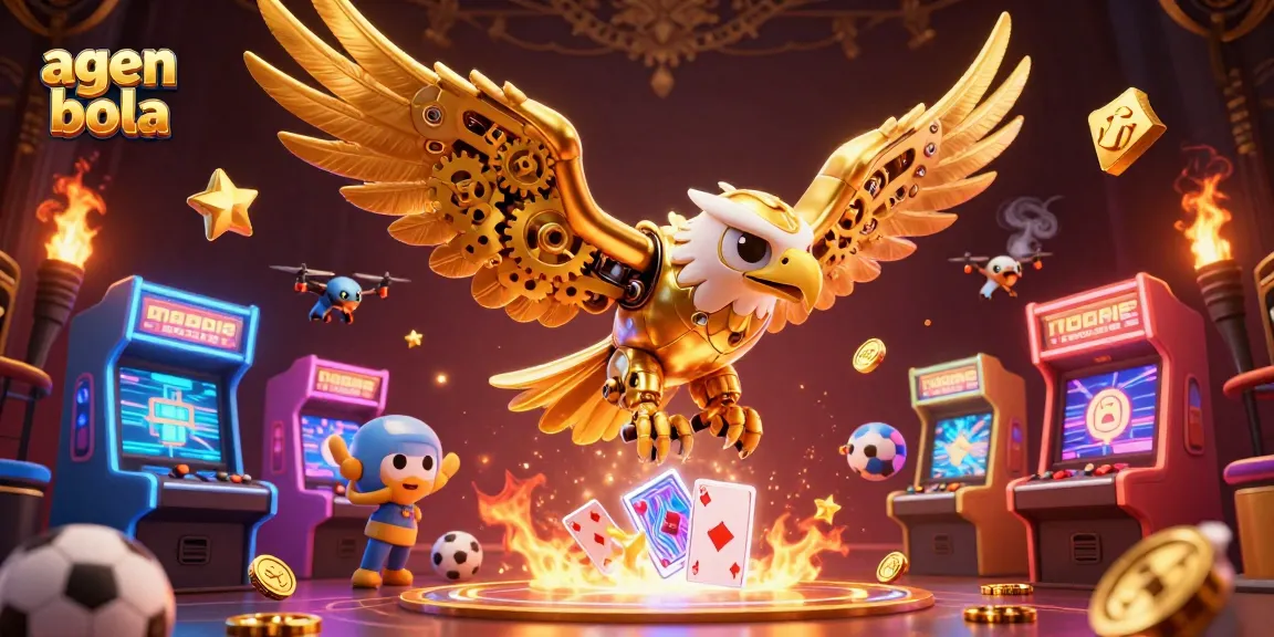 Experience thrilling sports betting with agen bola and dynamic gameplay elements in a vibrant scene.