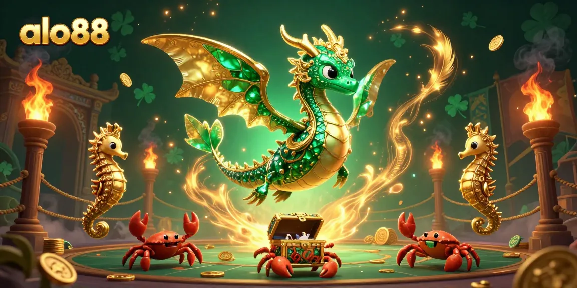 Experience the thrilling excitement of gambling with alo88 in this vibrant 3D illustration.