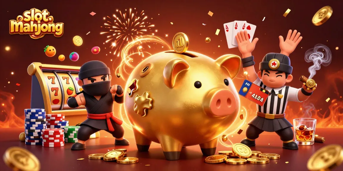 Menang besar saat memainkan slot mahjong dengan keberuntungan dari piggy bank emas yang tampak mengesankan.
