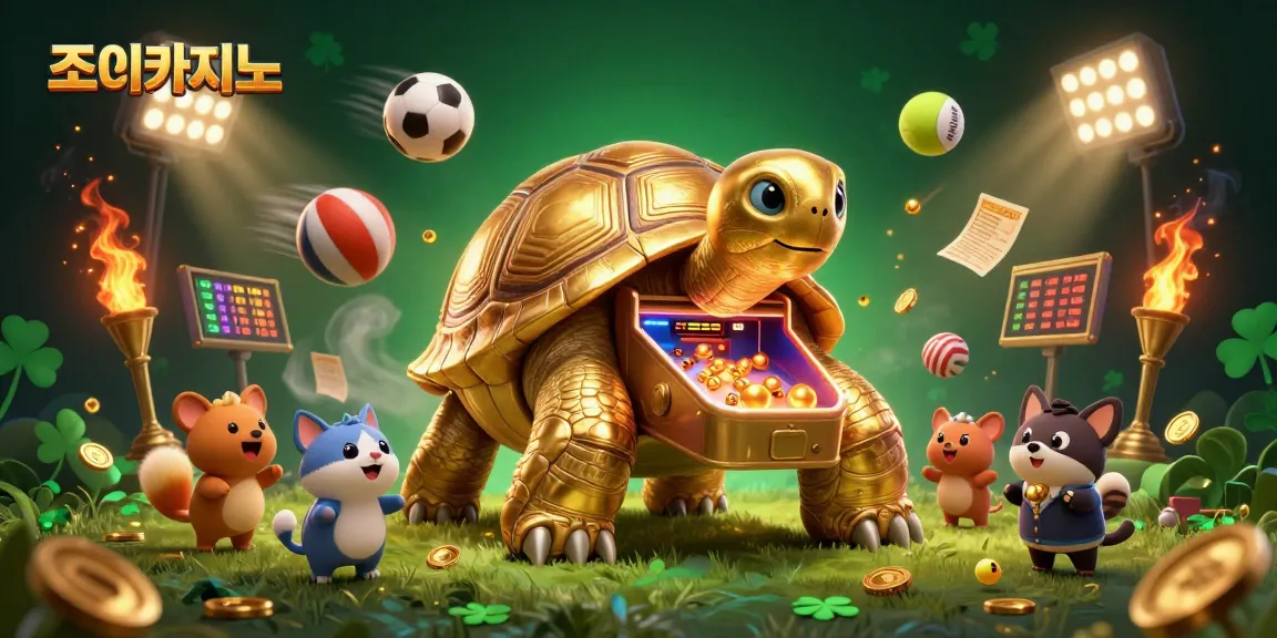Experience thrilling games at 조이카지노 with the golden tortoise pinball casino in action.