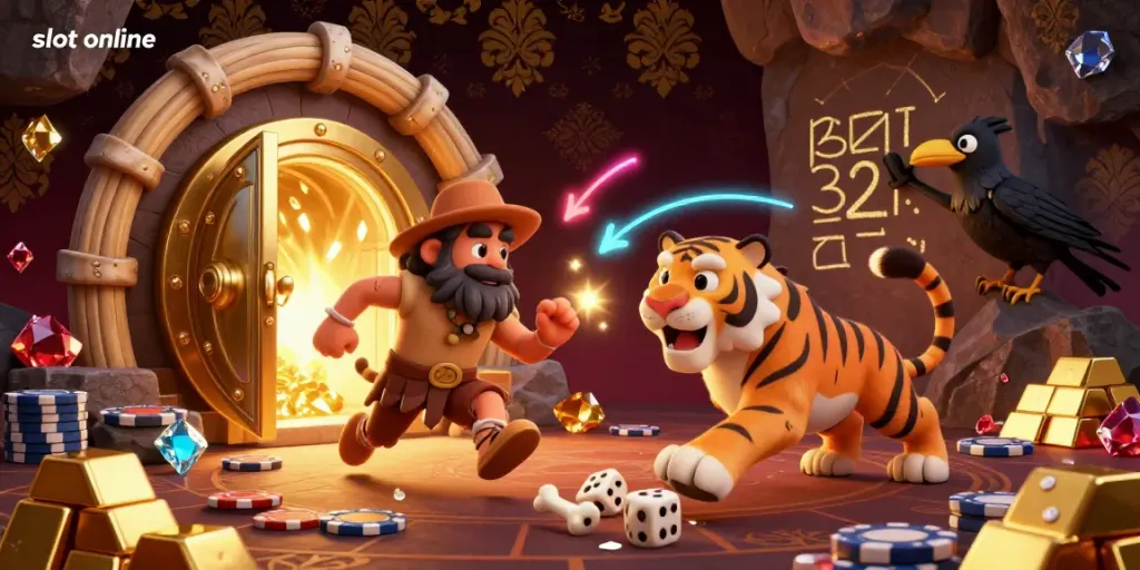 Experience thrilling slot online action with a prehistoric casino featuring ancient treasures and dynamic characters.