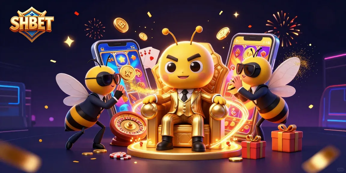 SHBET showcases a vibrant 3D gambling scene with interactive games, excitement, and engaging characters.