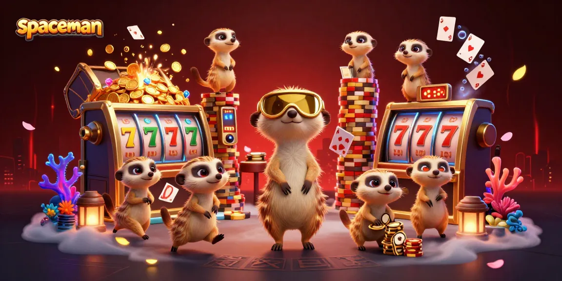 Join the action at spaceman casino with animated meerkats handling vibrant slot games!