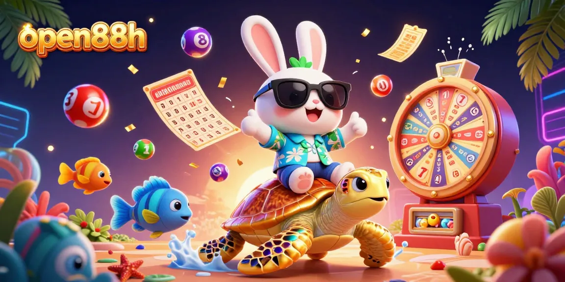 Engage with thrilling opportunities at open88h with a vibrant illustration of a lucky rabbit and sea turtle.