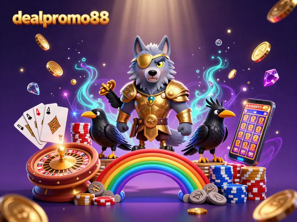 Spin to win at dealpromo88 with magical casino creatures and vibrant game elements!