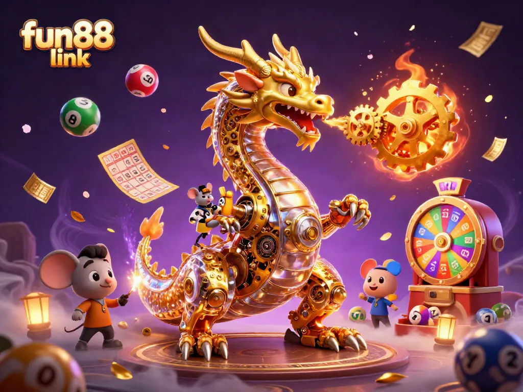 Play thrilling games with the fun88 link at your fingertips in this dynamic 3D casino scene.