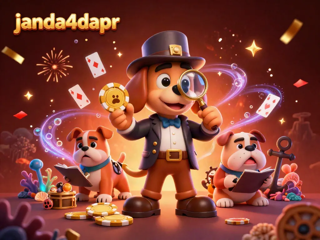 Janda4dapr menghadirkan suasana kasino digital yang menarik dengan karakter detektif lucu.