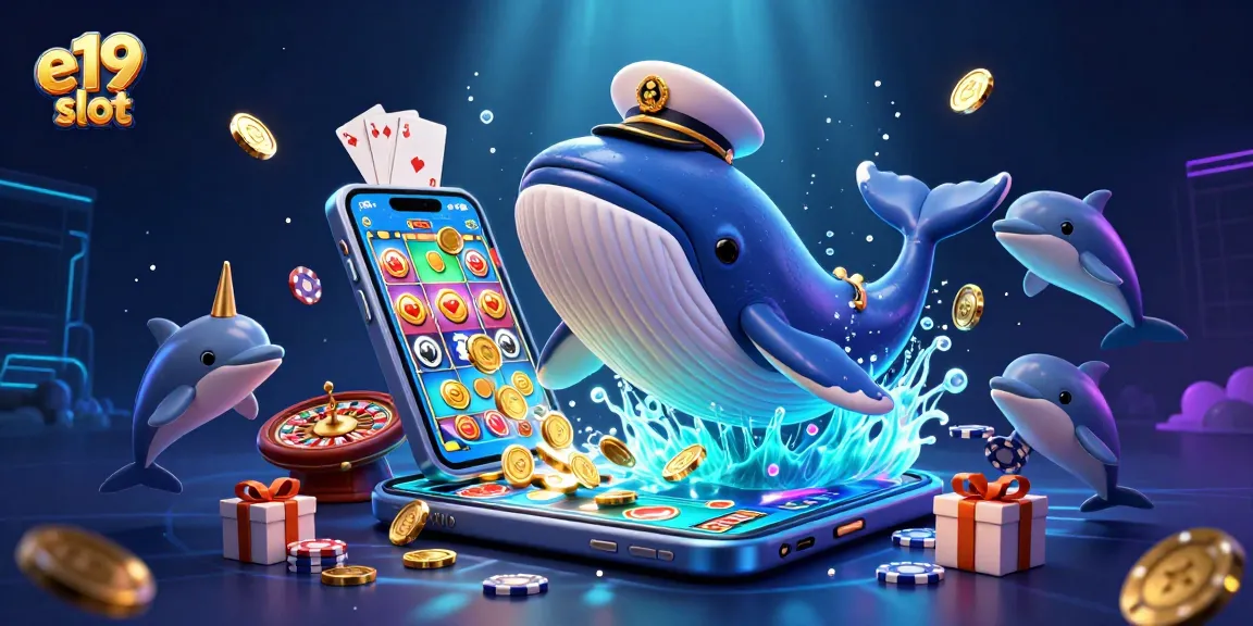Experience thrilling gameplay at e19 slot with a vibrant 3D scene filled with exciting casino game elements.