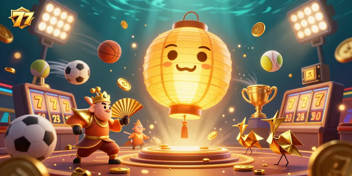 Experience thrilling wins at 777 with dynamic casino games and captivating characters in this vibrant illustration.