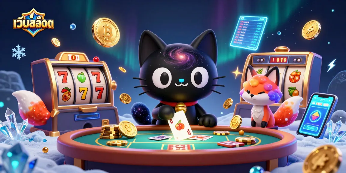 Engage with เว็บสล็อต through an exciting cosmic casino adventure with colorful characters and rich gaming elements.