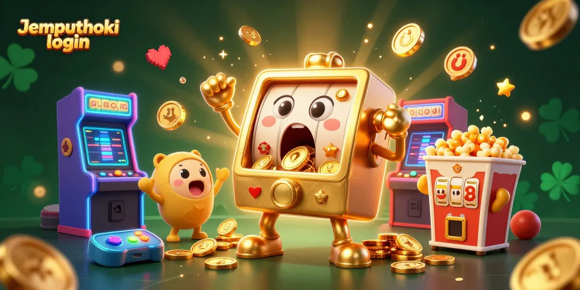 Join the excitement with Jemputhoki login, capturing an epic jackpot moment in a colorful casino scene.