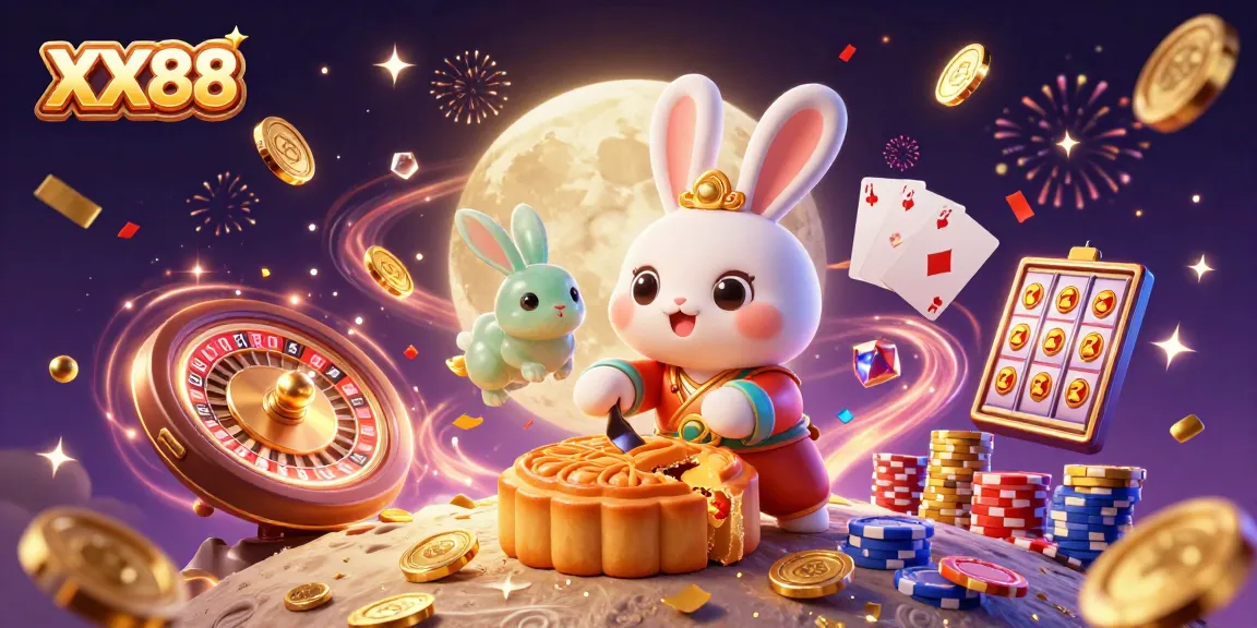 Experience winning moments with XX88's 3D moon rabbit casino adventure featuring vibrant game elements.