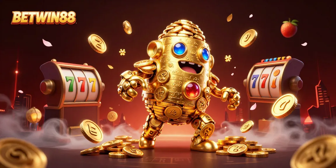 BetWIN88 invites players to discover thrilling slots with dynamic gold-filled golem and vibrant gameplay elements.