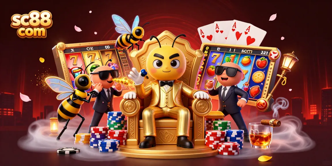 Engage with exciting slot games at SC88 com, featuring a vibrant casino atmosphere.