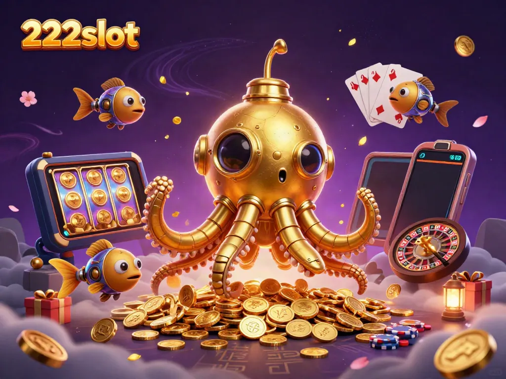 Temukan keseruan di 222slot dengan permainan slot yang berwarna-warni dan karakter menarik di lautan koin emas.