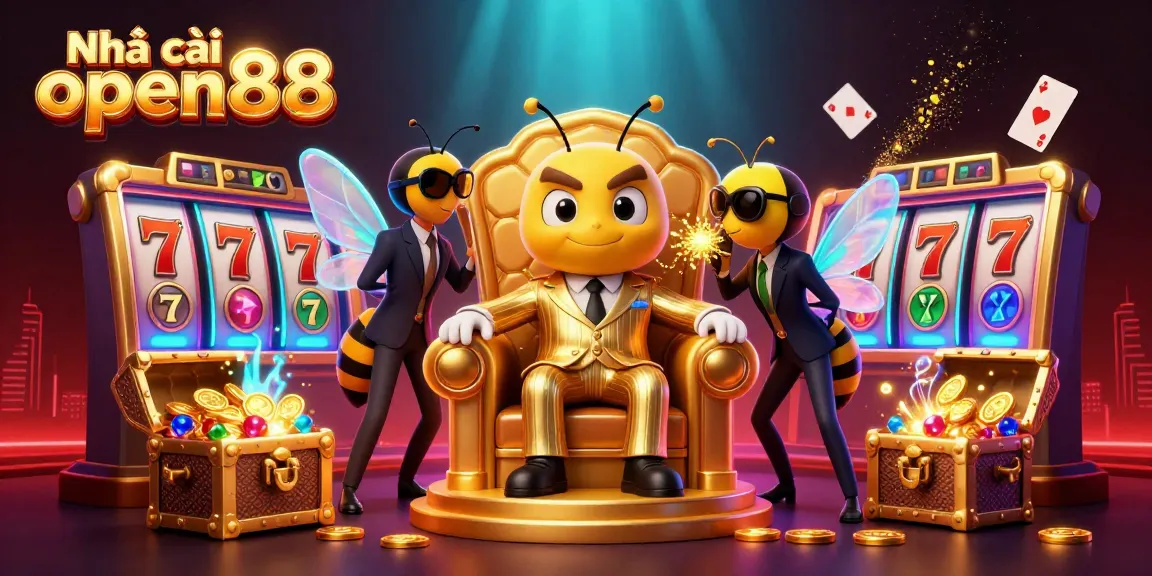 Engage with Nhà cái open88 in this immersive 3D casino scene showcasing vibrant action and lively casino elements.