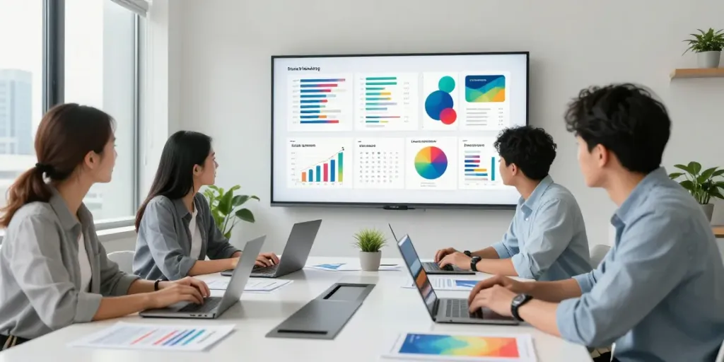 Collaboration among digital marketing professionals in an inspiring workspace promoting sabi4d growth strategies.